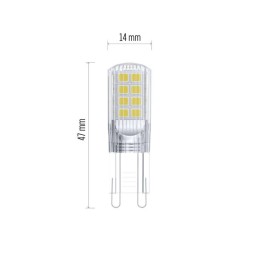 LED-lamppu Classic JC / G9 / 2,5 W (32 W) / 350 lm / kirkas valkoinen