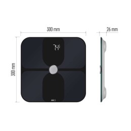 Asmeninės svarstyklės 180 kg „Bluetooth“ „GoSmart“