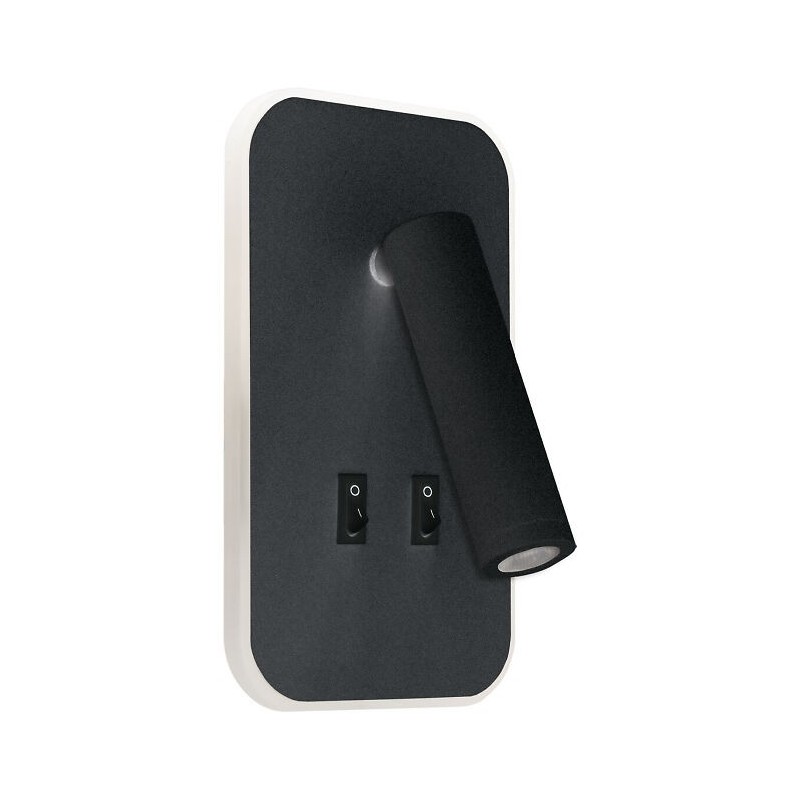 Sieninis šviestuvas OTELLO LED 6W+3W juodas