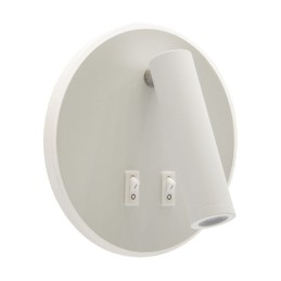 Sieninis šviestuvas OTELLO LED 6W+3W baltas, apvalus