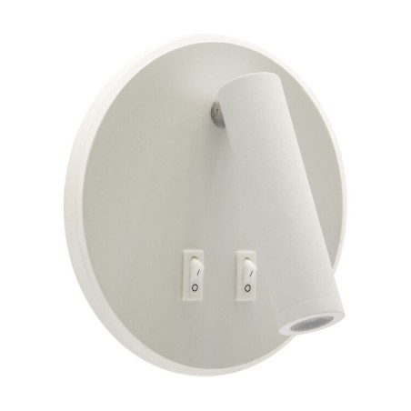 Sieninis šviestuvas OTELLO LED 6W+3W baltas, apvalus