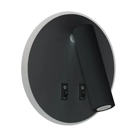 Sieninis šviestuvas OTELLO LED 6W+3W juodas, apvalus