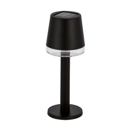 Table lamp with solar panel TULIA LED 0.2W warm, IP44, black