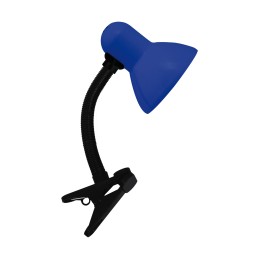 Настольная лампа E27 TOLA с зажимом синяя
