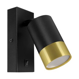Точечный светильник PUZON SPOT 1x gu10 черный/золотой
