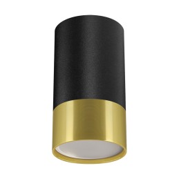 Точечный светильник PUZON DWL Gu10 черный/золотой круглый