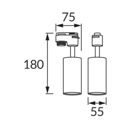 Bėginis apšvietimas „Daria Tra GU10“ baltas