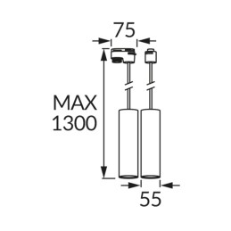 Bėginis apšvietimas „Daria Tra 30 GU10“ juodas