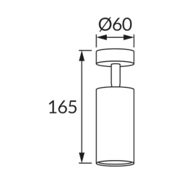 Spotlight Daria spot 1x Gu10 balta