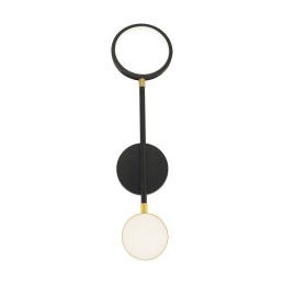 Sieninis šviestuvas, lubinis šviestuvas OMEGA Led 10 W neutralus juodas/auksinis