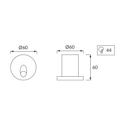 Koristeellinen, portaikon LED-valaisin RAFI 3w matta kromi
