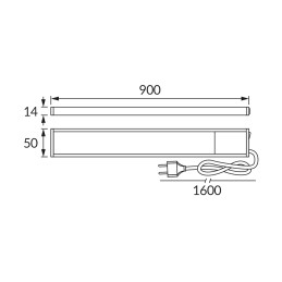 Under-cupboard linear SMD LED fitting tamara led 15w nw