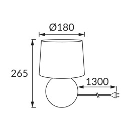 Stalinė lempa, vaikų lempa EMO E14 geltona