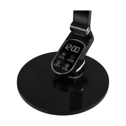 Stalinis šviestuvas RAGAS LED 9w, reguliuojamo aukščio, juodas, laikrodis