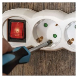 Extension cord 3x 2 m. with switch 3 860w white