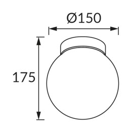 Välisvalgusti, seinavalgusti, laevalgusti E27 ümar valge IP44