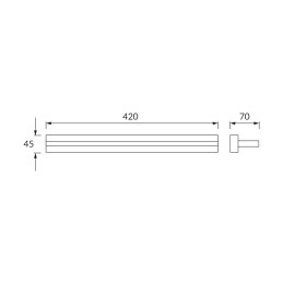 Mööblivalgusti, seinavalgusti Regal Led 9w kroom nw