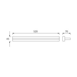 Mööblivalgusti, seinavalgusti Regal Led 12w kroom nw