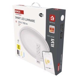 Smart LED luminaire GoSmart, recessed, circular, 45W, CCT, dimmable, Wi-Fi