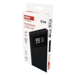 EMOS BETAQ 10 Portable Power bank, 10 000 mAh, 22.5 W, black