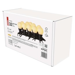 Ajovalo, puutarhavalo LED-valoketju 10x 5m lämmin matta jatkuva jatkuva