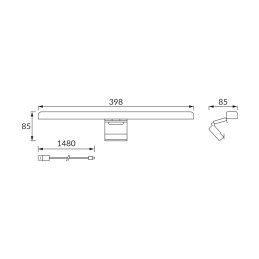 MONITORI SMD LED VALGUSTI 5W CCT DIMMER