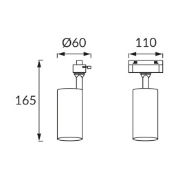 Bėginis apšvietimas „Luter Tra GU10“ auksas/juodas
