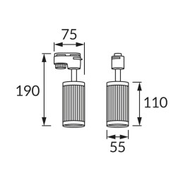 Bėginis apšvietimas „Frida Tra GU10“ baltas/chromas