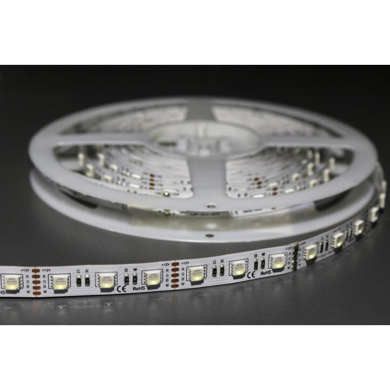 LED strip PROFI 19.2 W/m, 12V, 60LED RGB + W 6500K, IP33