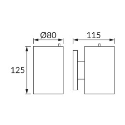 LED päikese paneeliga seinavalgusti BASTION 0,2w