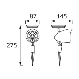 Solar LED lamp ibra led 0,18w cw