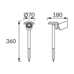 Solar LED lamp zlatan led 0,18w cw