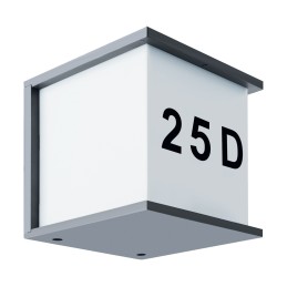 Skaičių lemputė Maxim E27 IP54 pilka