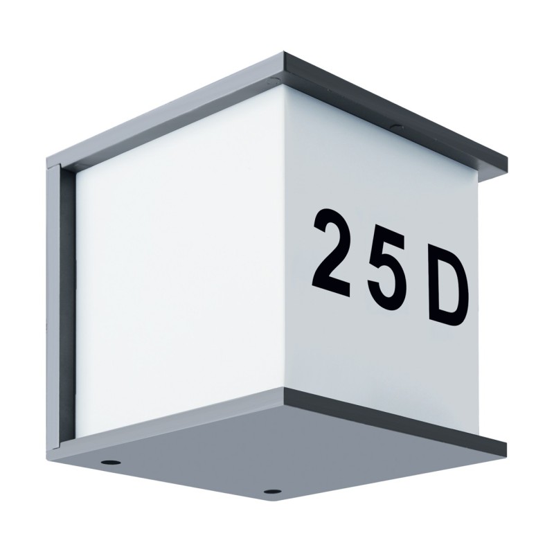 Skaičių lemputė Maxim E27 IP54 pilka