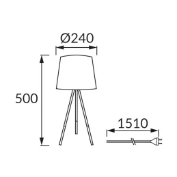 Stalinė lempa Radar 50 e14 pilka