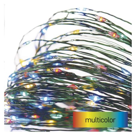 LED nano chain, green, 7.5 m, outdoor and indoor, multicolour, timer