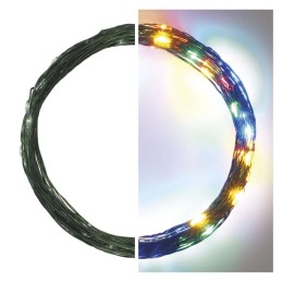 LED nano chain, green, 7.5 m, outdoor and indoor, multicolour, timer