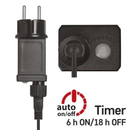 LED-nanovaloketju 7,5 m värillinen IP44, ajastin, 220V