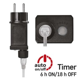 LED-valoketju nano wire 10m lämmin IP44, on/off ajastin