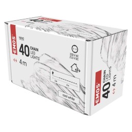 LED nano valoketju 4 m kylmän valkoinen IP44, on/off, ajastin, 220V
