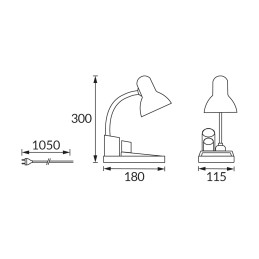 Stalinė lempa IDOL E27 balta