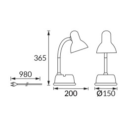 Desk lamp LIDER E27 green