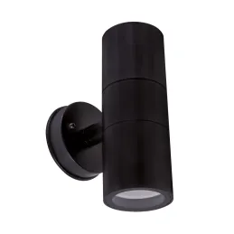 Hermetiškas sieninis lauko šviestuvas Gordon double gu10 juodas