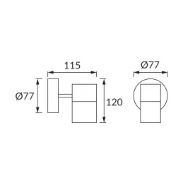 Hermetiškas sieninis lauko šviestuvas Gordon gu10 juodas