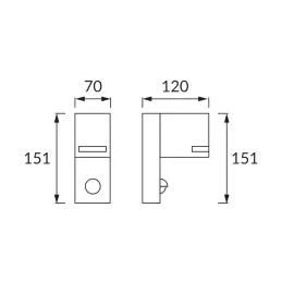 Puutarhavalaisin, seinävalaisin Forest pyöreä, polttimopistorasia gu10, liiketunnistin