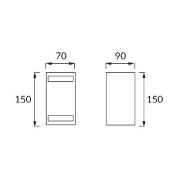 Hermetic fixture forest 2x gu10 c