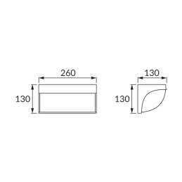 Hermetic fixture norton led l 10w silver nw