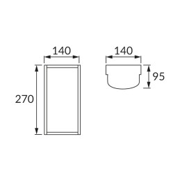 Välisvalgusti seinale IP65 Norton led d 10w silver nw