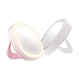 Pocket cosmetic mirror with LED light