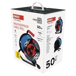 Weatherproof cable braid 50m 4x1,5mm IP44 blue